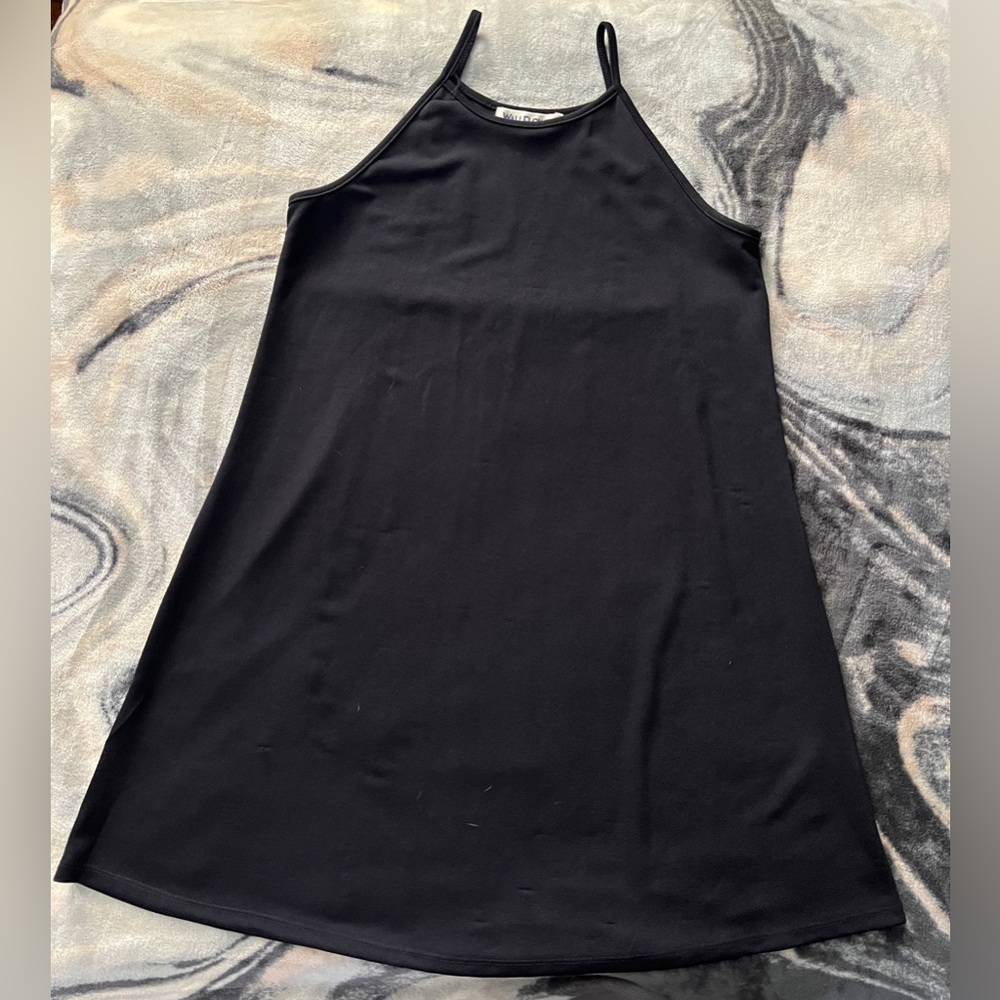 Black halter dress